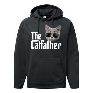 The Catfather Cool Movie Parody For Dads Performance Fleece Hoodie