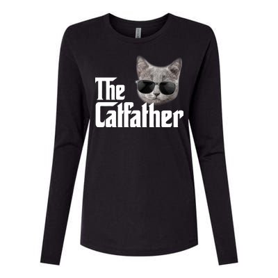 The Catfather Cool Movie Parody For Dads Womens Cotton Relaxed Long Sleeve T-Shirt