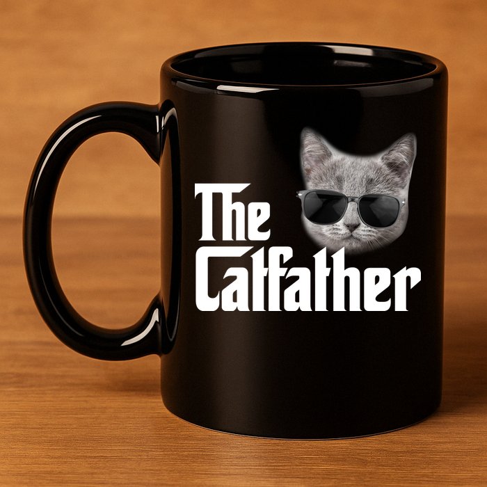 The Catfather Cool Movie Parody For Dads 11oz C Handle Ceramic Mug