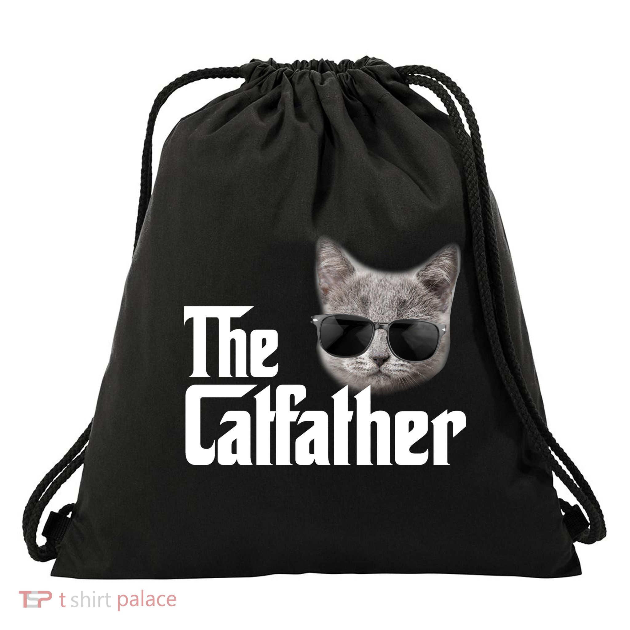 The Catfather Cool Movie Parody For Dads Drawstring Bag