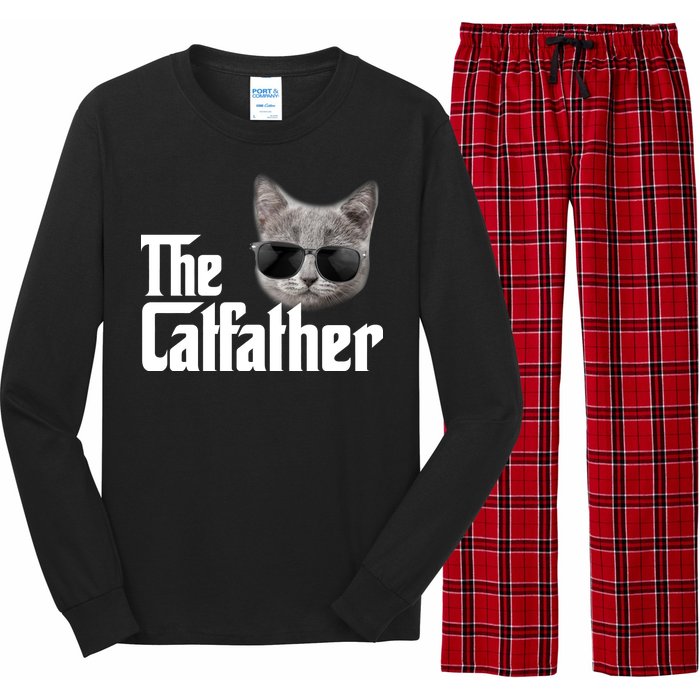 The Catfather Cool Movie Parody For Dads Long Sleeve Pajama Set