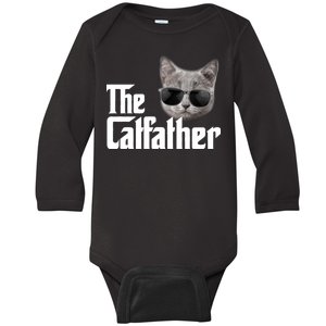 The Catfather Cool Movie Parody For Dads Baby Long Sleeve Bodysuit