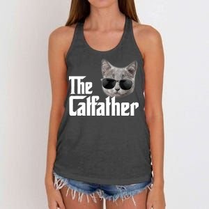 The Catfather Cool Movie Parody For Dads Women's Knotted Racerback Tank