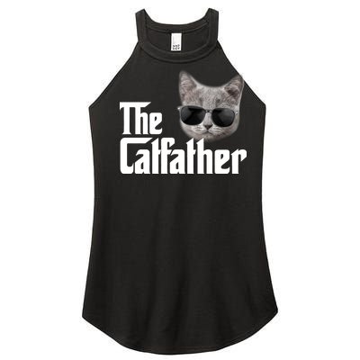 The Catfather Cool Movie Parody For Dads Women’s Perfect Tri Rocker Tank