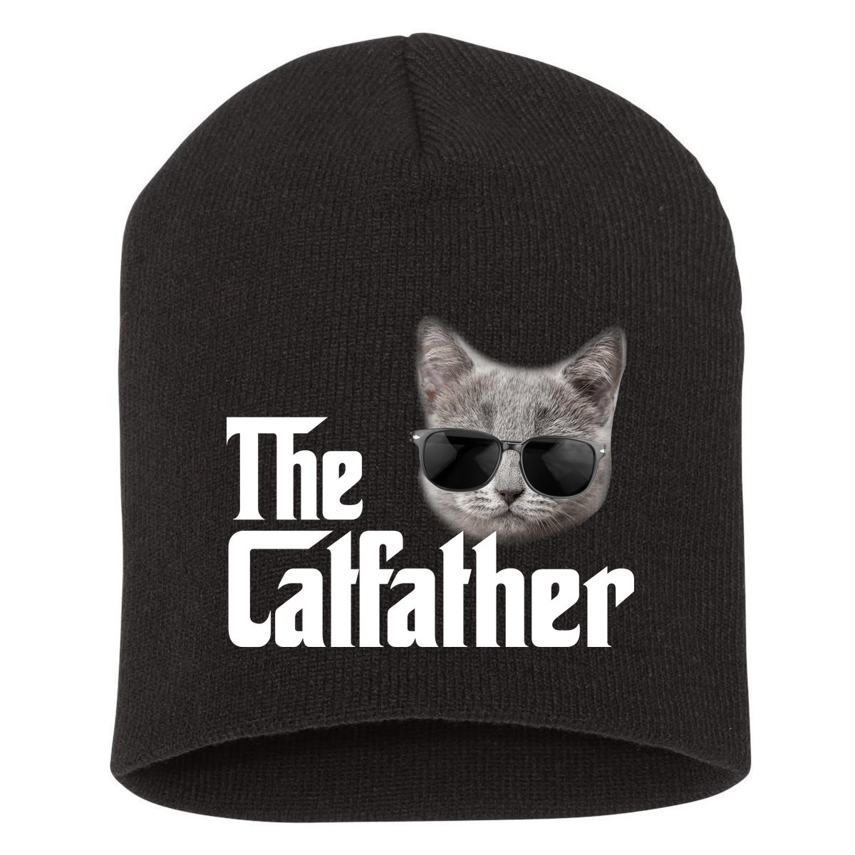 The Catfather Cool Movie Parody For Dads Short Acrylic Beanie