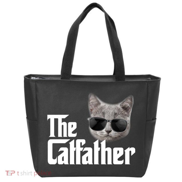 The Catfather Cool Movie Parody For Dads Zip Tote Bag