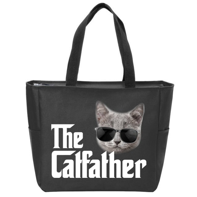 The Catfather Cool Movie Parody For Dads Zip Tote Bag