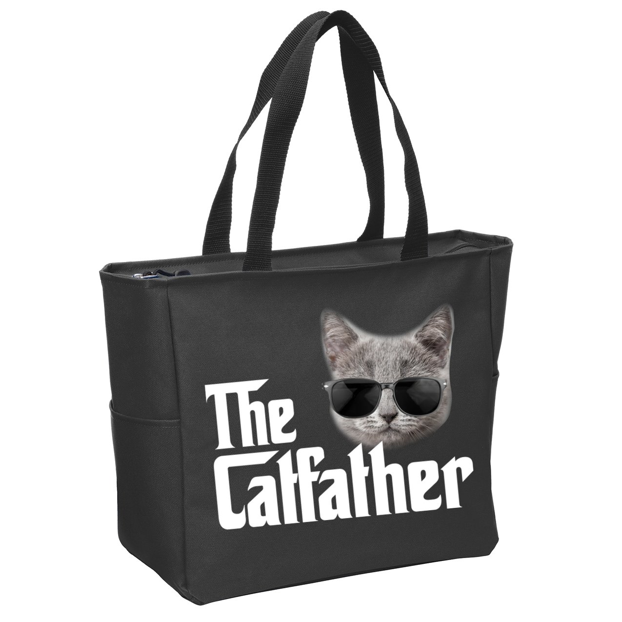 The Catfather Cool Movie Parody For Dads Zip Tote Bag