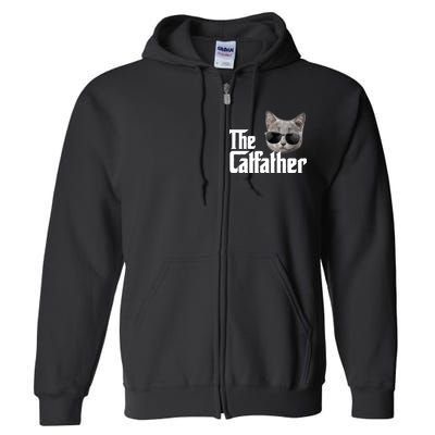 The Catfather Cool Movie Parody For Dads Full Zip Hoodie