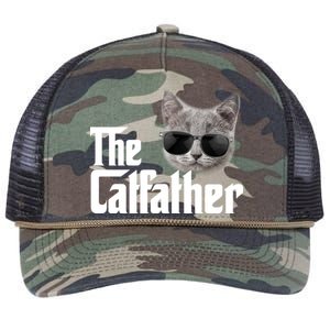 The Catfather Cool Movie Parody For Dads Retro Rope Trucker Hat Cap