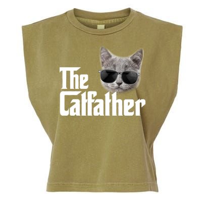 The Catfather Cool Movie Parody For Dads Garment-Dyed Women's Muscle Tee