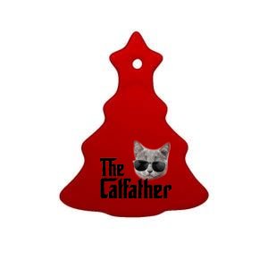 The Catfather Cool Movie Parody For Dads Ceramic Tree Ornament