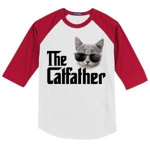 The Catfather Cool Movie Parody For Dads Kids Colorblock Raglan Jersey