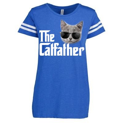 The Catfather Cool Movie Parody For Dads Enza Ladies Jersey Football T-Shirt