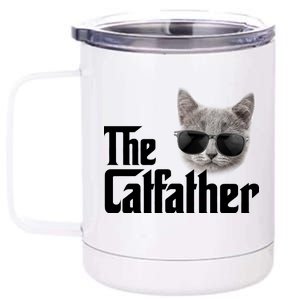 The Catfather Cool Movie Parody For Dads 12 oz Stainless Steel Tumbler Cup