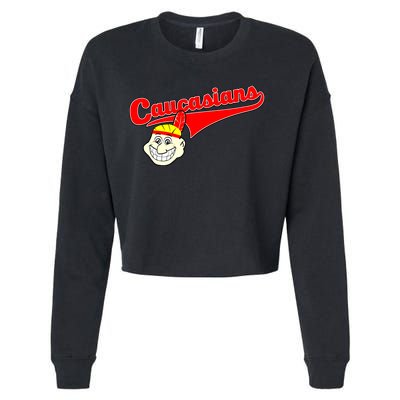 The Caucasians Rude Indians Design Cropped Pullover Crew