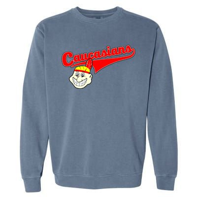 The Caucasians Rude Indians Design Garment-Dyed Sweatshirt