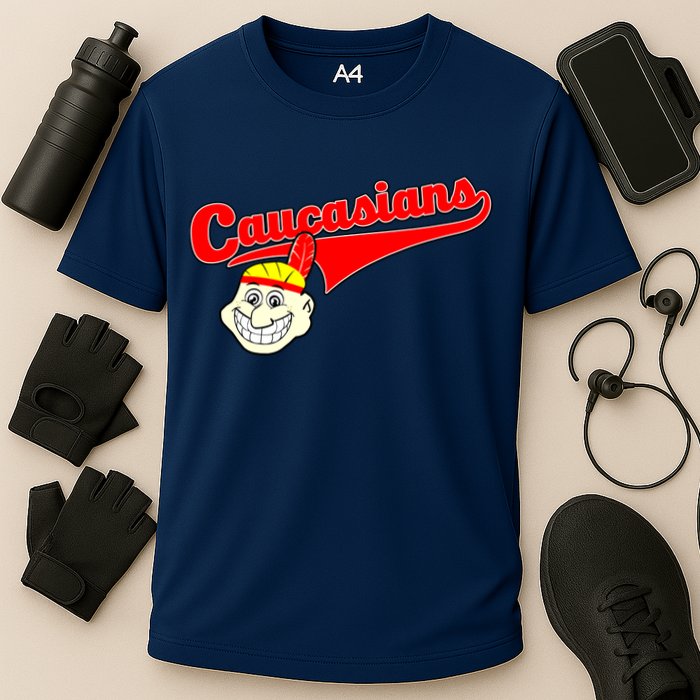The Caucasians Rude Indians Design Cooling Performance Crew T-Shirt