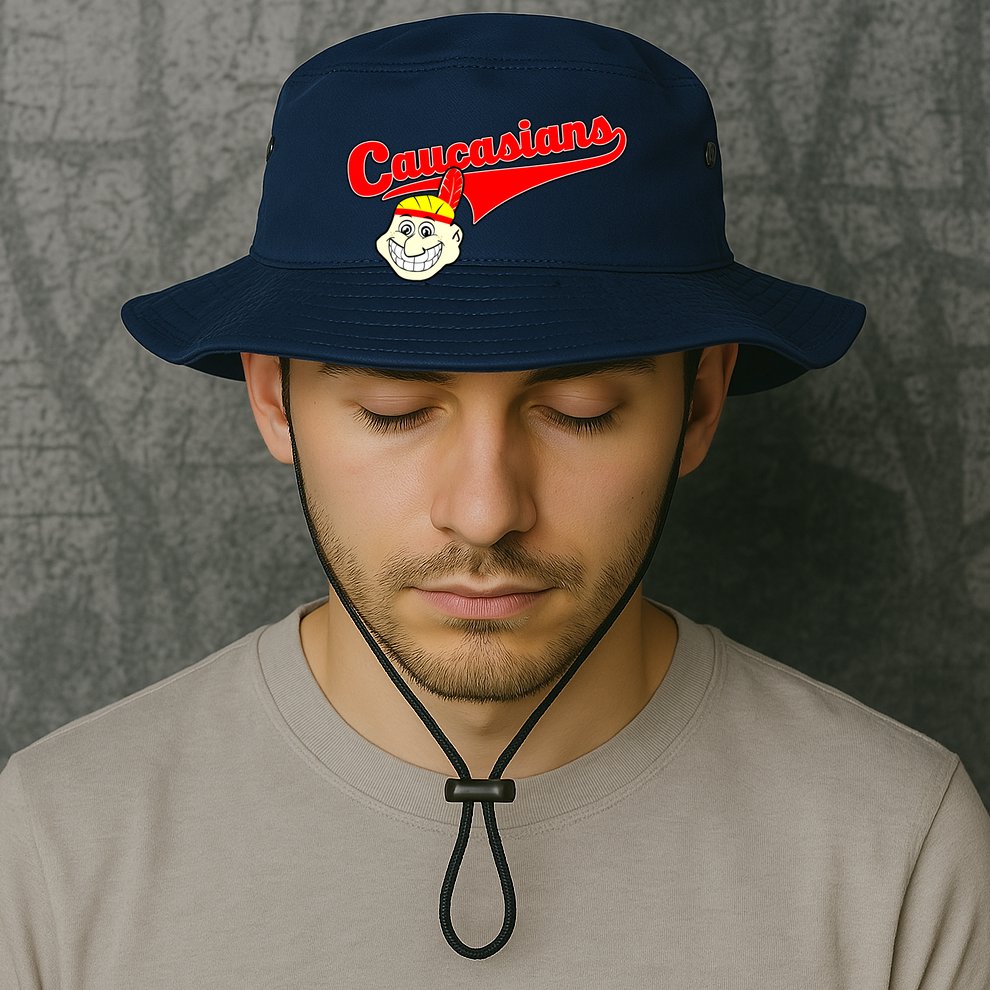 The Caucasians Rude Indians Design Bucket Hat