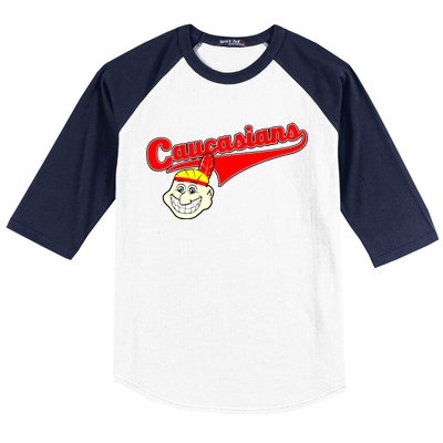 The Caucasians Rude Indians Design Baseball Sleeve Shirt