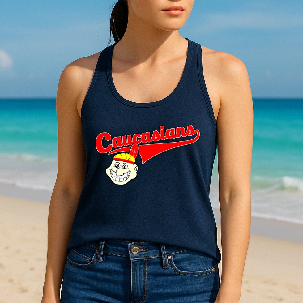 The Caucasians Rude Indians Design Womens Tank Top