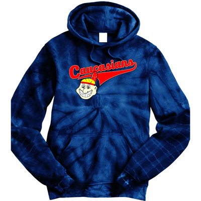 The Caucasians Rude Indians Design Tie Dye Hoodie