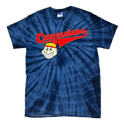 The Caucasians Rude Indians Design Tie-Dye T-Shirt