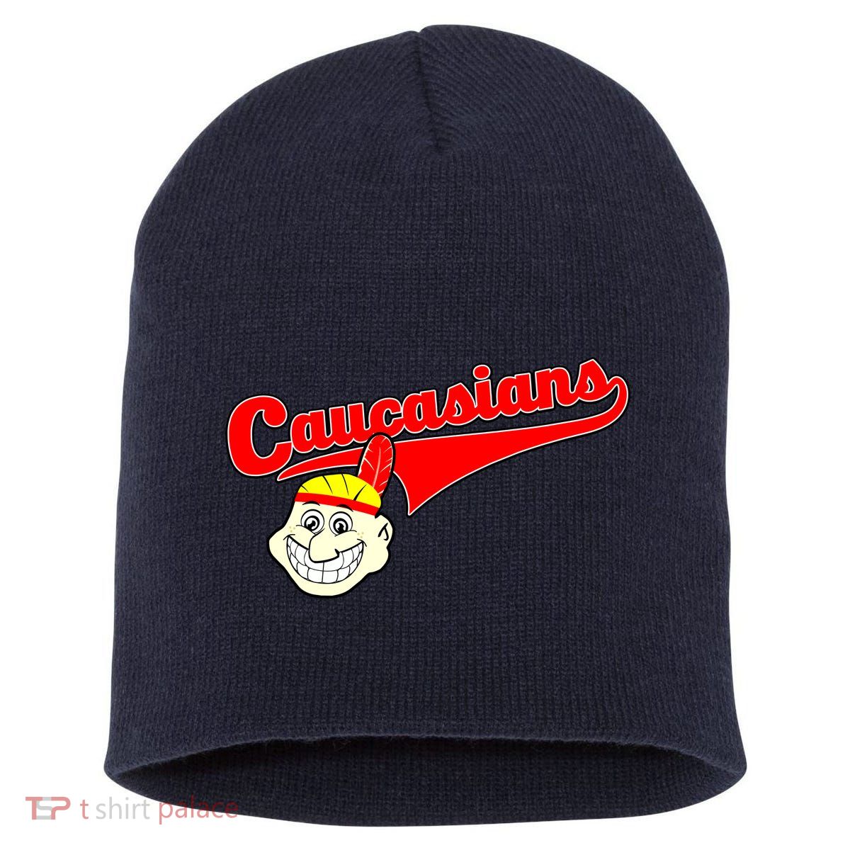 The Caucasians Rude Indians Design Short Acrylic Beanie