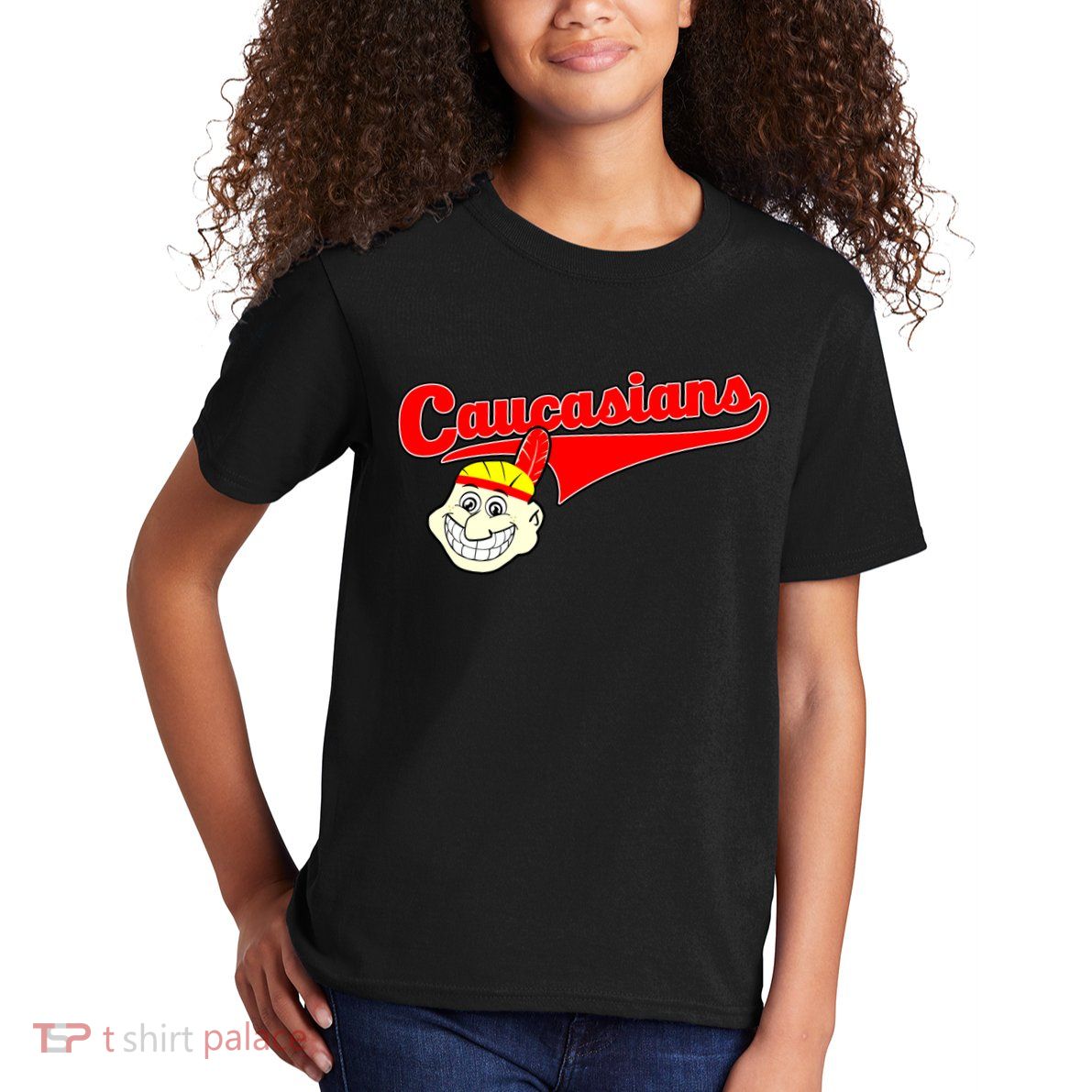 The Caucasians Rude Indians Design Kids T-Shirt
