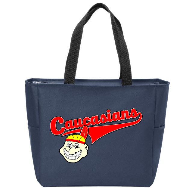The Caucasians Rude Indians Design Zip Tote Bag