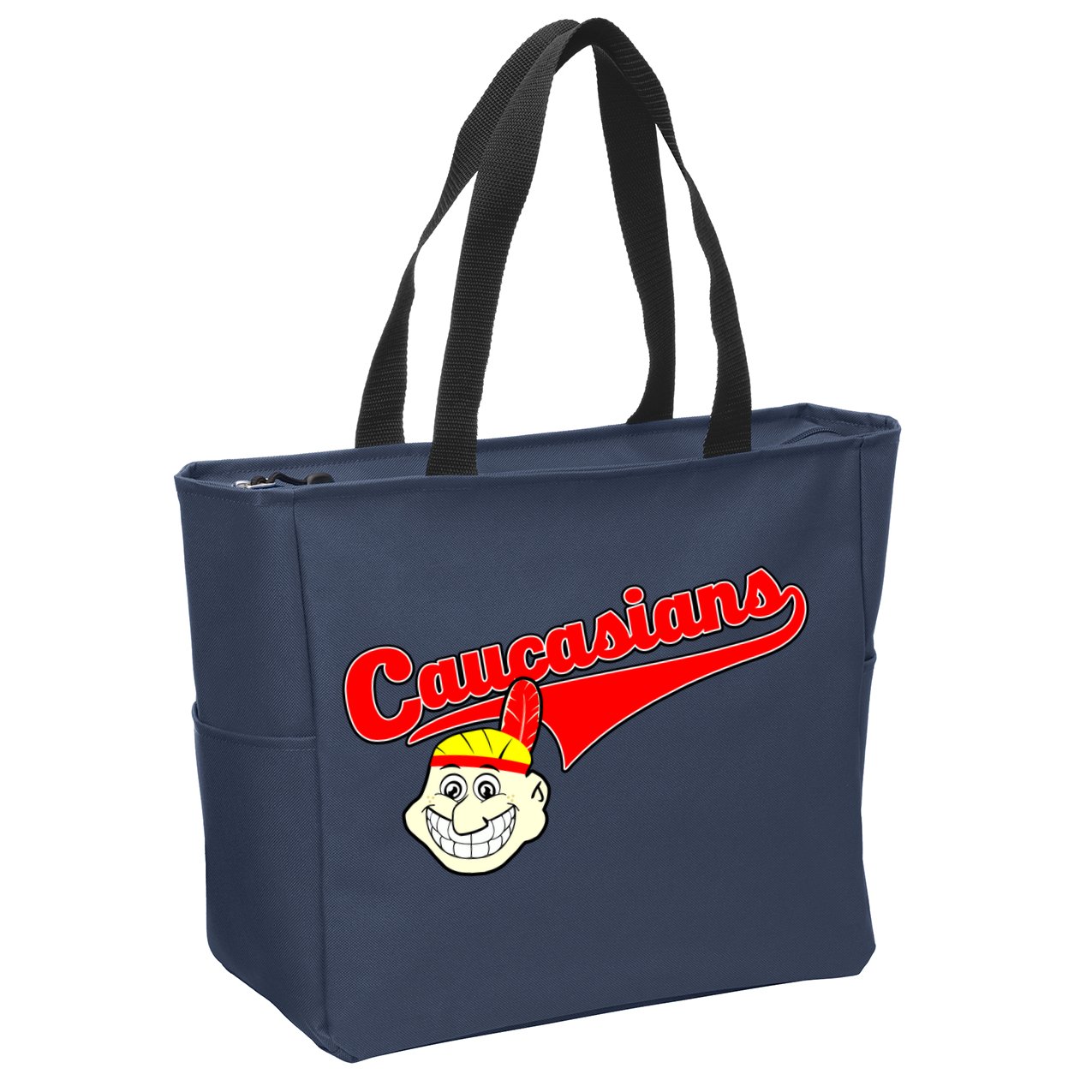 The Caucasians Rude Indians Design Zip Tote Bag