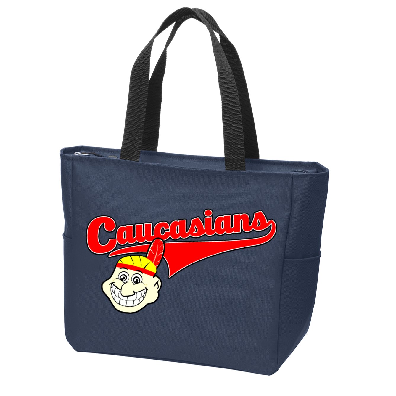The Caucasians Rude Indians Design Zip Tote Bag
