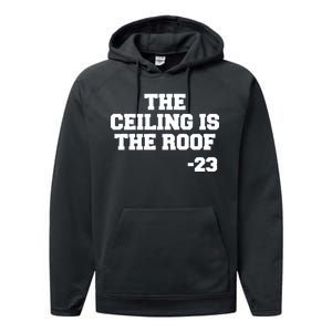 The Ceiling is the Roof 23 MJ College Text Performance Fleece Hoodie