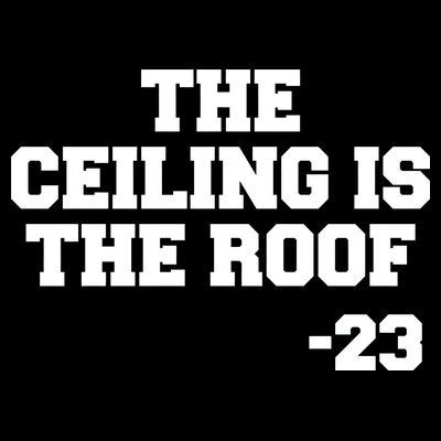 The Ceiling is the Roof 23 MJ College Text T-Shirt