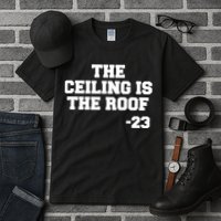The Ceiling is the Roof 23 MJ College Text Tall T-Shirt
