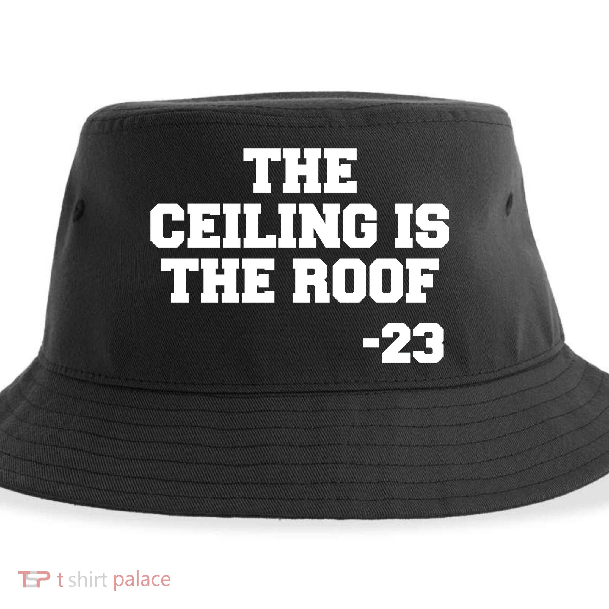 The Ceiling is the Roof 23 MJ College Text Sustainable Bucket Hat