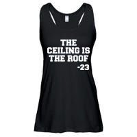 The Ceiling is the Roof 23 MJ College Text Ladies Essential Flowy Tank