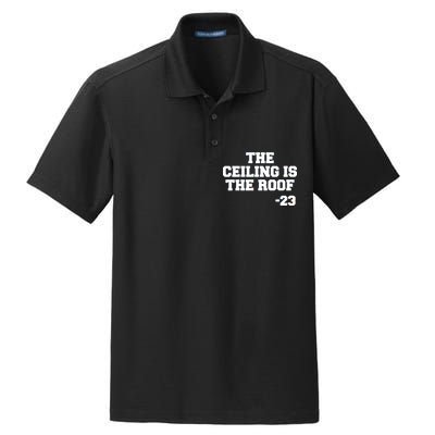 The Ceiling is the Roof 23 MJ College Text Dry Zone Grid Polo