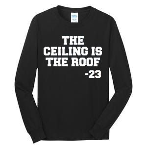 The Ceiling is the Roof 23 MJ College Text Tall Long Sleeve T-Shirt