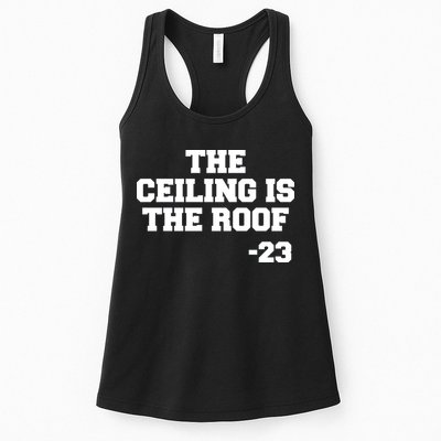 The Ceiling is the Roof 23 MJ College Text Womens Tank Top