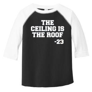 The Ceiling is the Roof 23 MJ College Text Toddler Fine Jersey T-Shirt