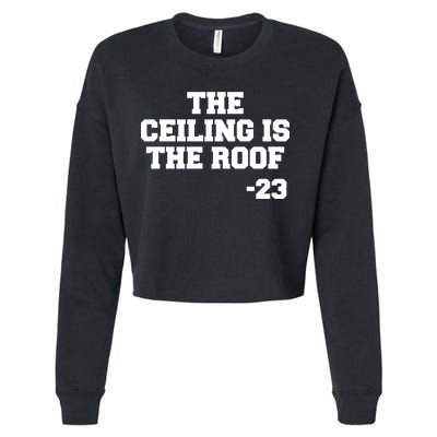 The Ceiling is the Roof 23 MJ College Text Cropped Pullover Crew