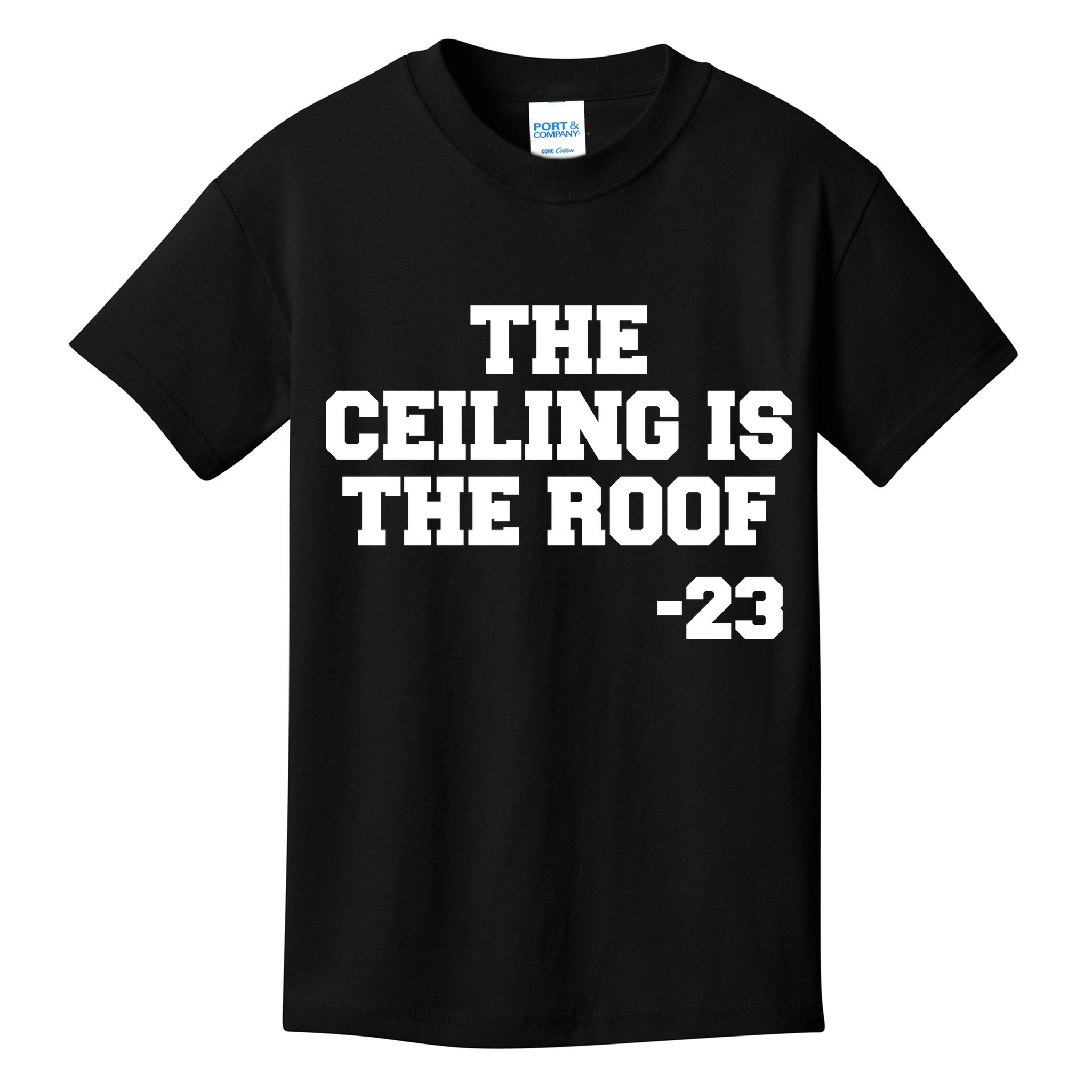 The Ceiling is the Roof 23 MJ College Text Kids T-Shirt