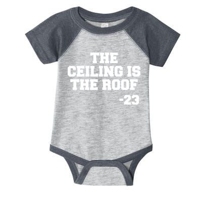 The Ceiling is the Roof 23 MJ College Text Infant Baby Jersey Bodysuit
