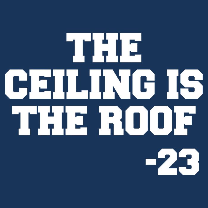 The Ceiling is the Roof 23 MJ College Text Infant Baby Jersey Bodysuit