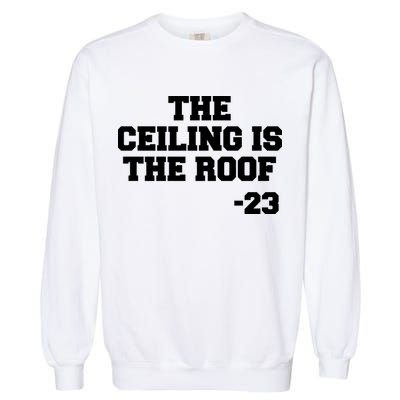 The Ceiling is the Roof 23 MJ College Text Garment-Dyed Sweatshirt