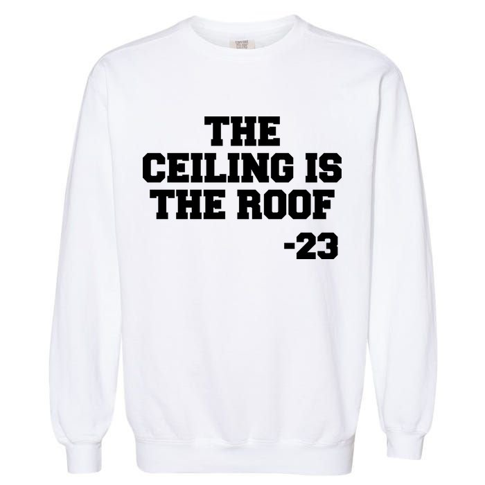 The Ceiling is the Roof 23 MJ College Text Garment-Dyed Sweatshirt