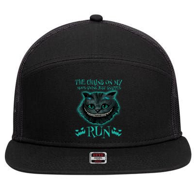 The Chains On My Mood Swings Just Snapped Run 7 Panel Mesh Trucker Snapback Hat