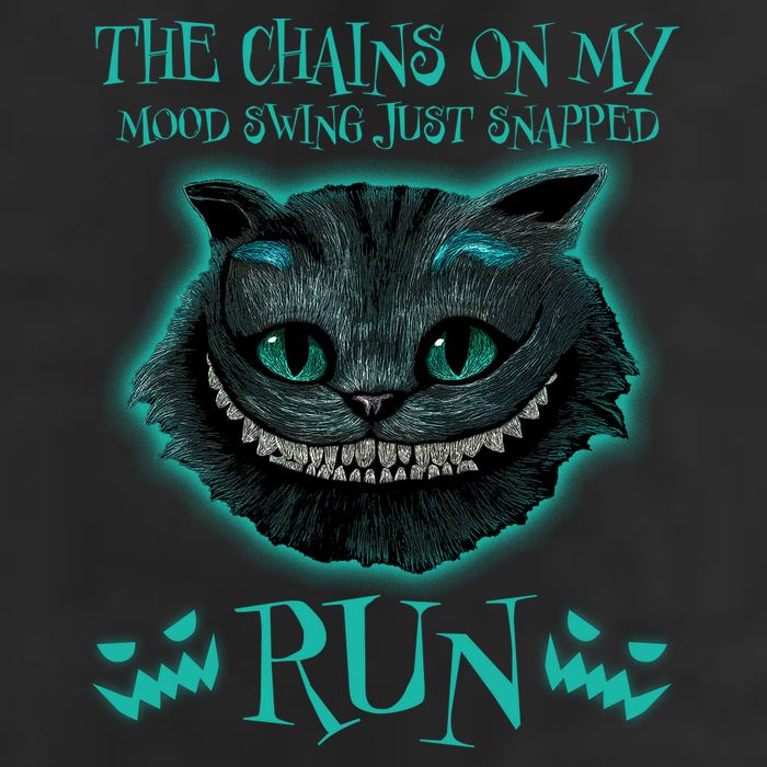 The Chains On My Mood Swings Just Snapped Run 7 Panel Mesh Trucker Snapback Hat