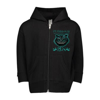 The Chains On My Mood Swings Just Snapped Run Toddler Zip Fleece Hoodie